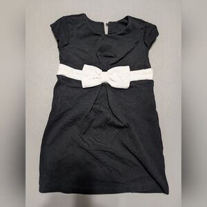 Old Navy Elegant Black Kids Dress with White Bow